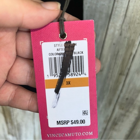 NWT Vince Camuto Black Afterglow Tee - Picture 4 of 5